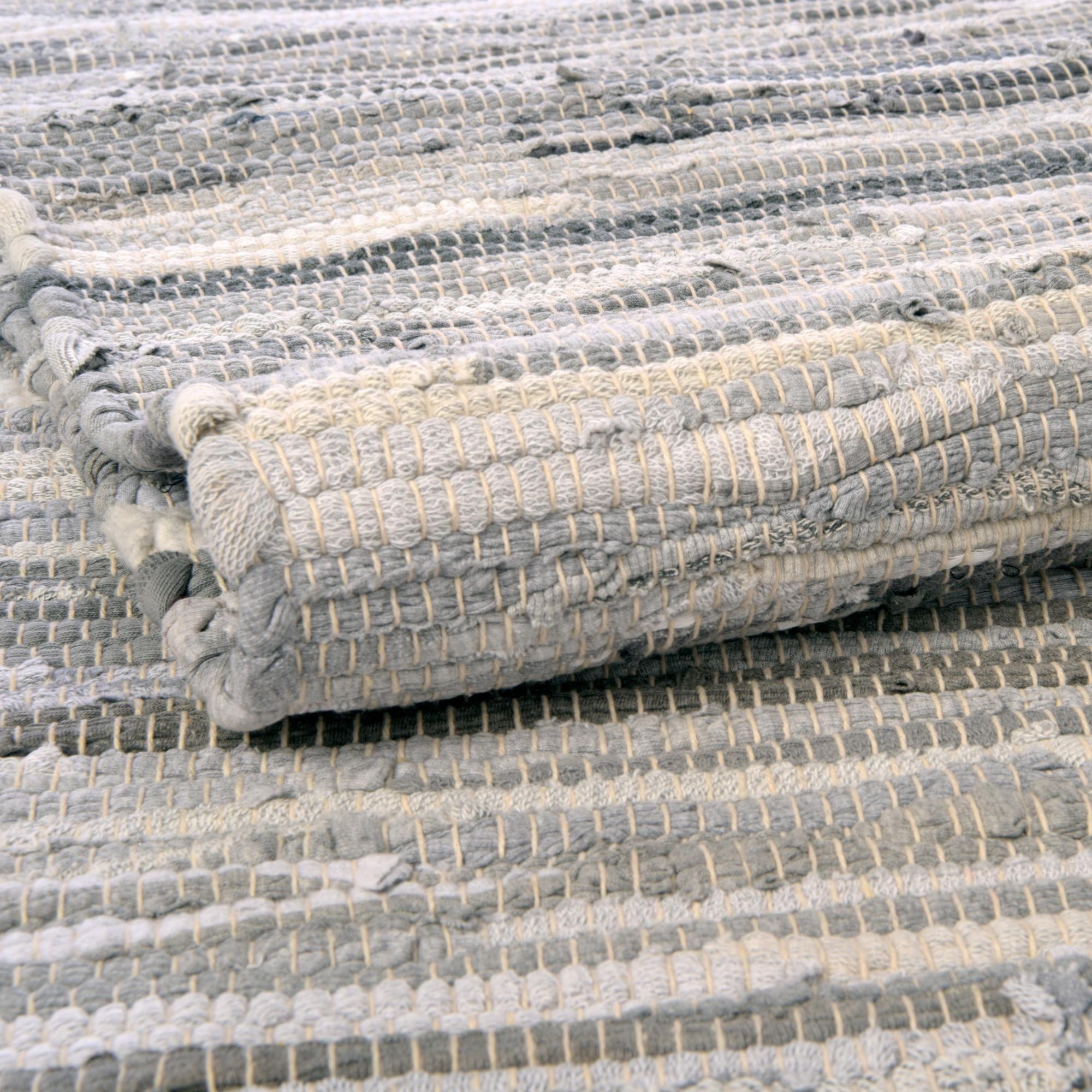 2' 2 x 3' Hand Woven Chindi Cotton Rug