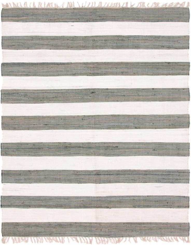 Detail image of 6' 1 x 9' Hand Woven Chindi Rag Rug