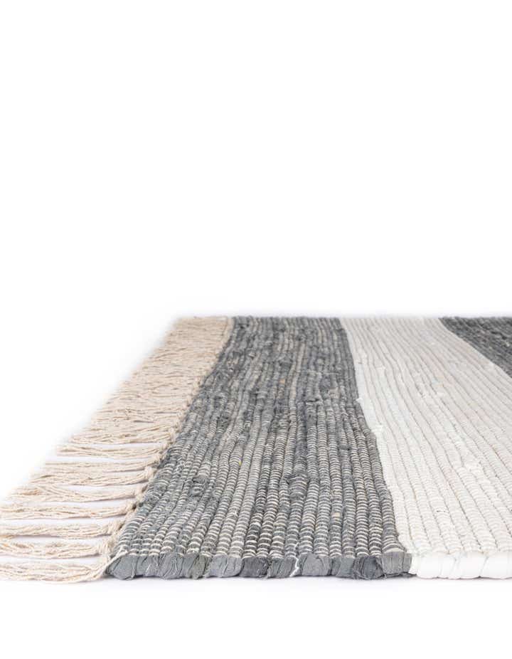 370cm x 490cm Handgewebt Chindi Rag Teppich