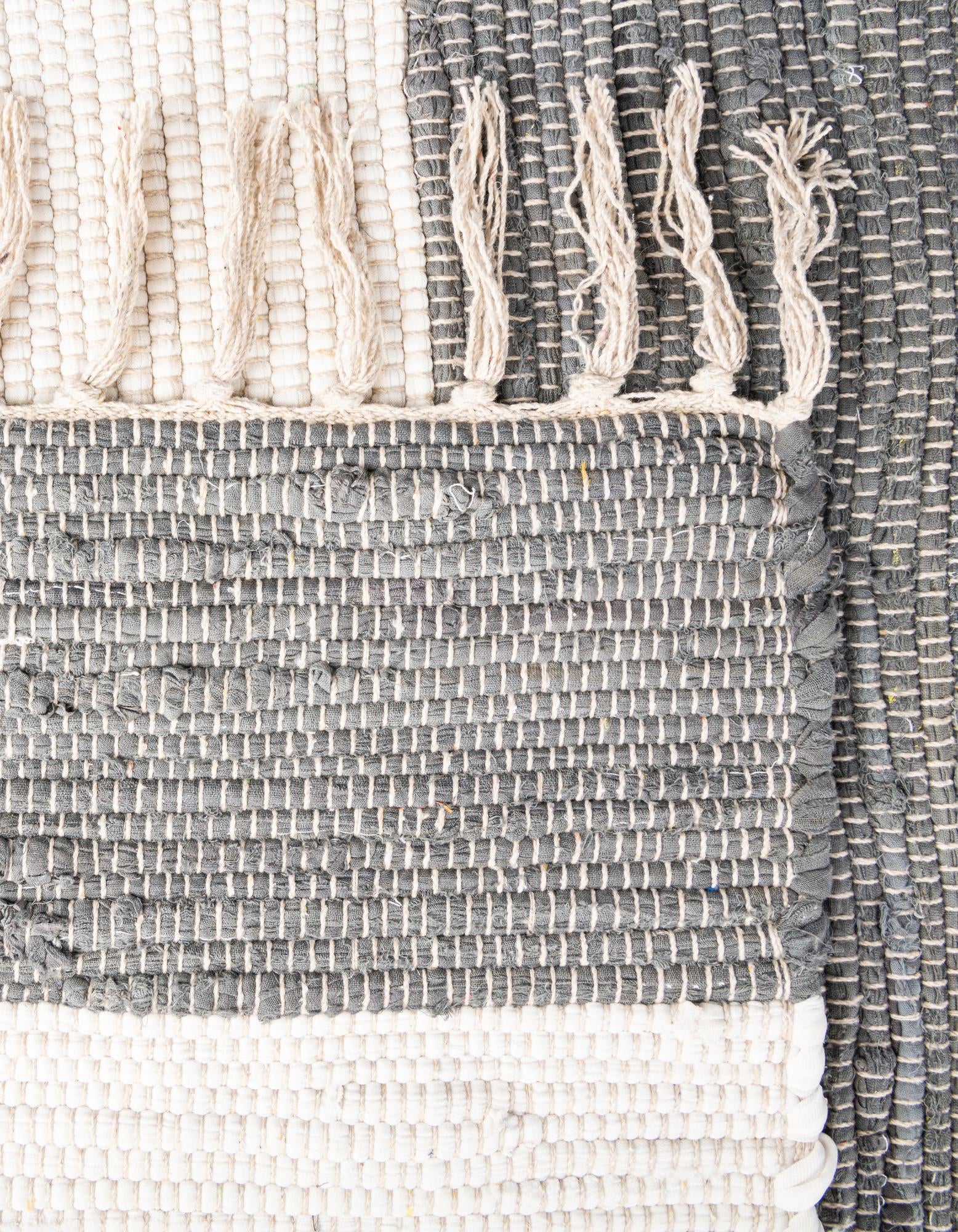 5' 1 x 8' Hand Woven Chindi Rag Rug
