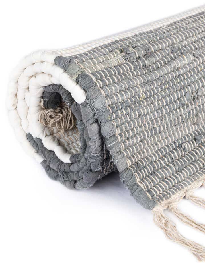 370cm x 490cm Handgewebt Chindi Rag Teppich