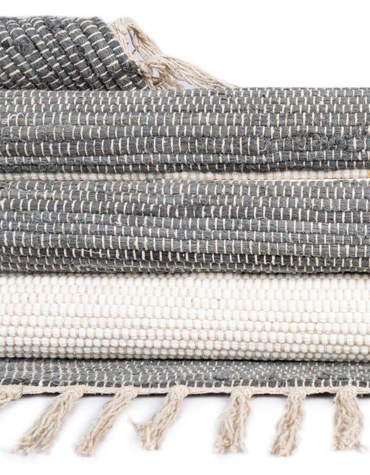 370cm x 490cm Handgewebt Chindi Rag Teppich
