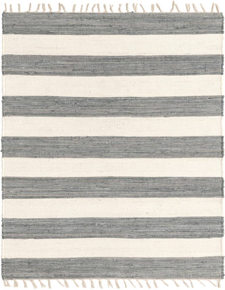 Detail image of 4' 1 x 6' 1 Hand Woven Chindi Rag Rug