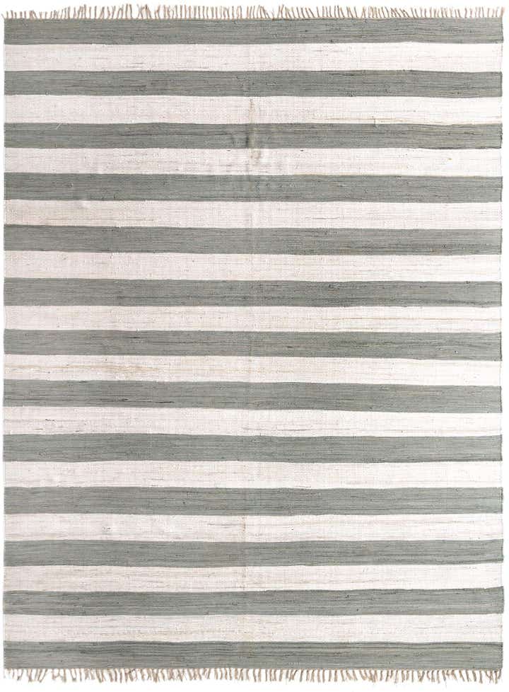 370cm x 490cm Handgewebt Chindi Rag Teppich