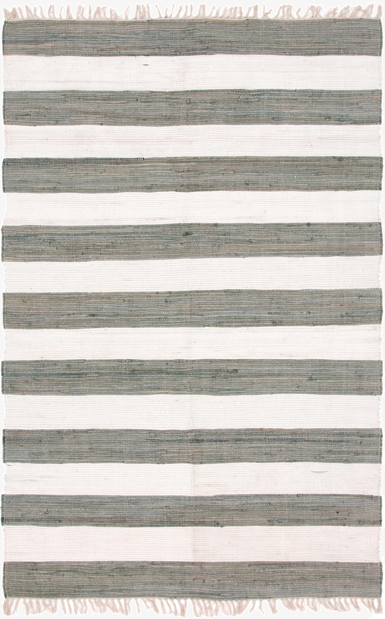 6' 1 x 9'  Hand Woven Chindi Rag Rug