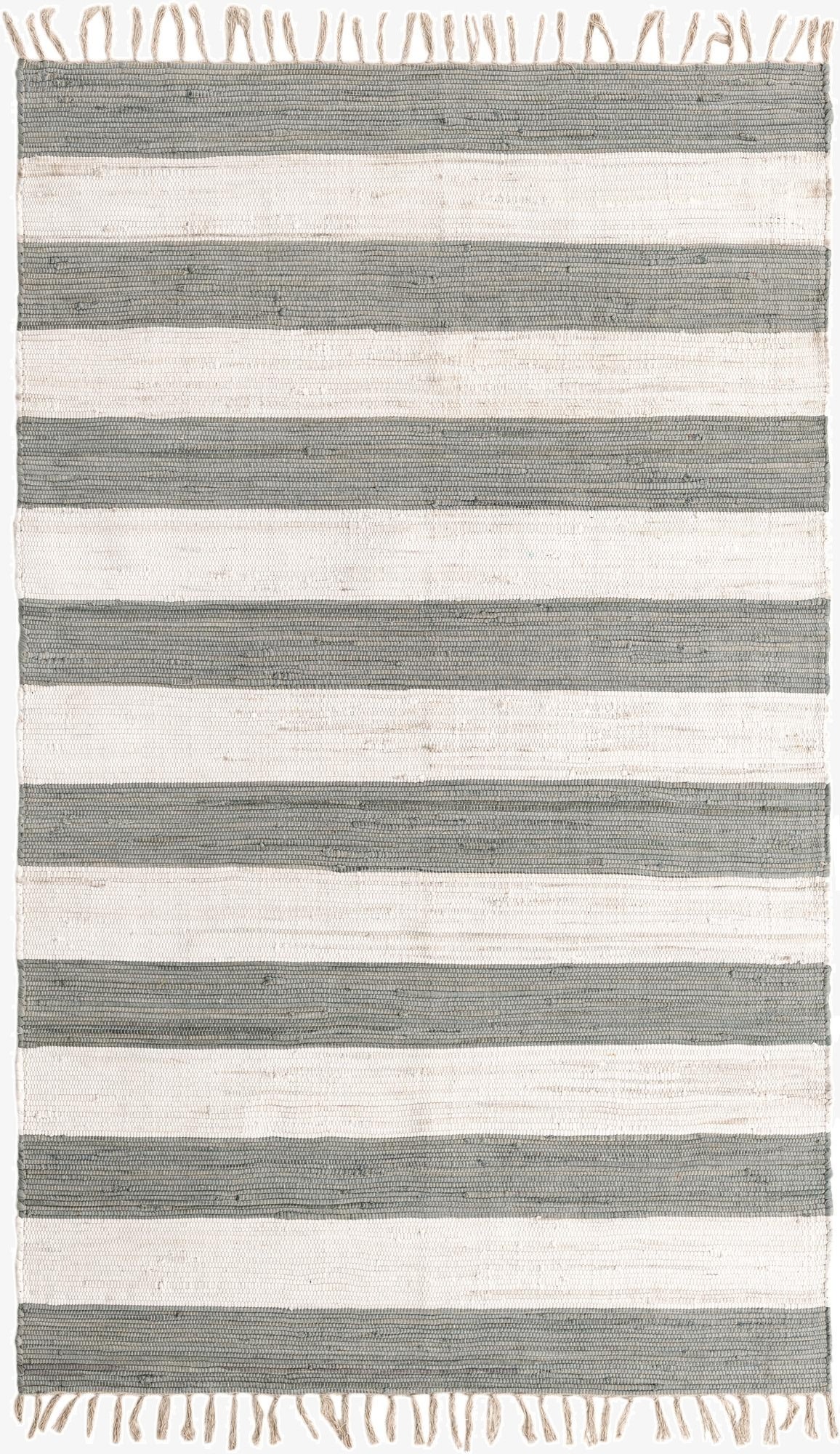 Primary image 5' 1 x 8'  Hand Woven Chindi Rag Rug