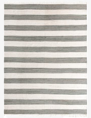 Gray Hand Woven Chindi Rag Rug