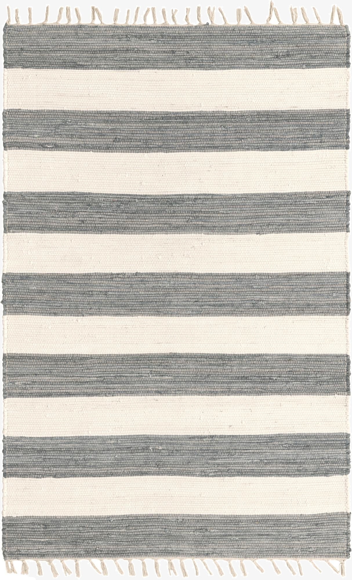 Primary image 4' 1 x 6' 1  Hand Woven Chindi Rag Rug