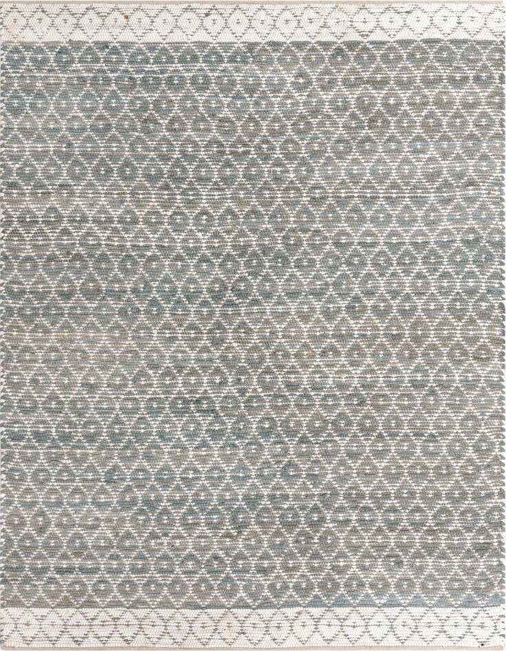 Detail image of 8' x 10' Hand Woven Chindi Trellis Rug