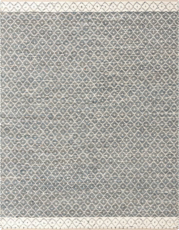 Detail image of 9' x 12' Hand Woven Chindi Trellis Rug