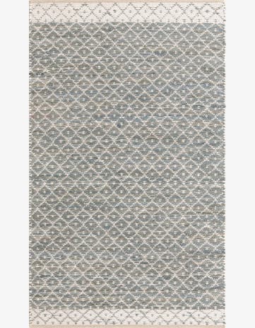 Gray Hand Woven Chindi Trellis Rug