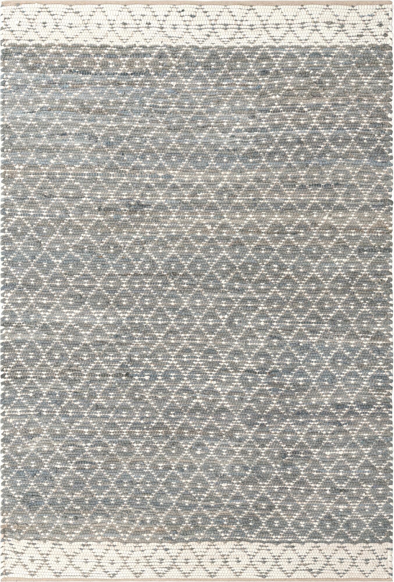 Primary image 6' 1 x 9'  Hand Woven Chindi Trellis Rug