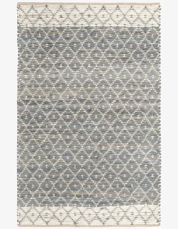 4' 1 x 6' 1 Hand Woven Chindi Trellis Rug