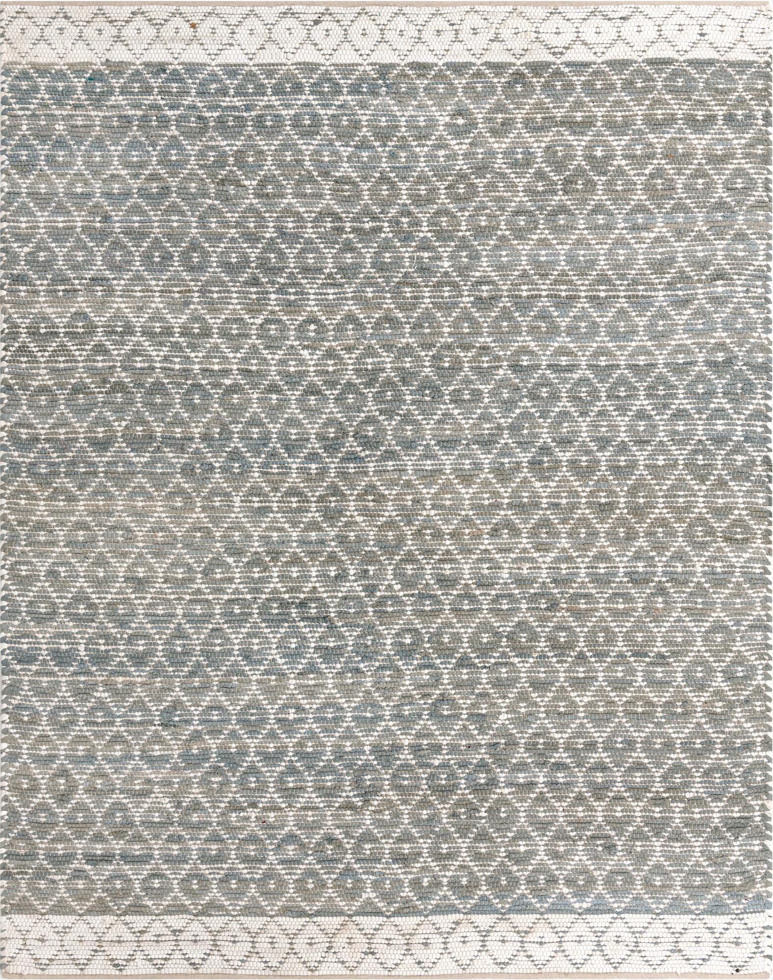 8' x 10'  Hand Woven Chindi Trellis Rug