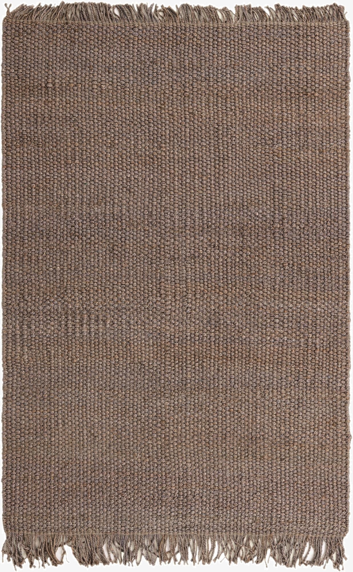 6' 1 x 9'  Hand Woven Chunky Jute Rug