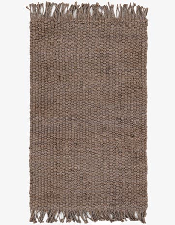 Gray Hand Woven Chunky Jute Rug