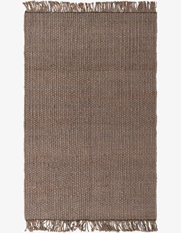 Gray Hand Woven Chunky Jute Rug