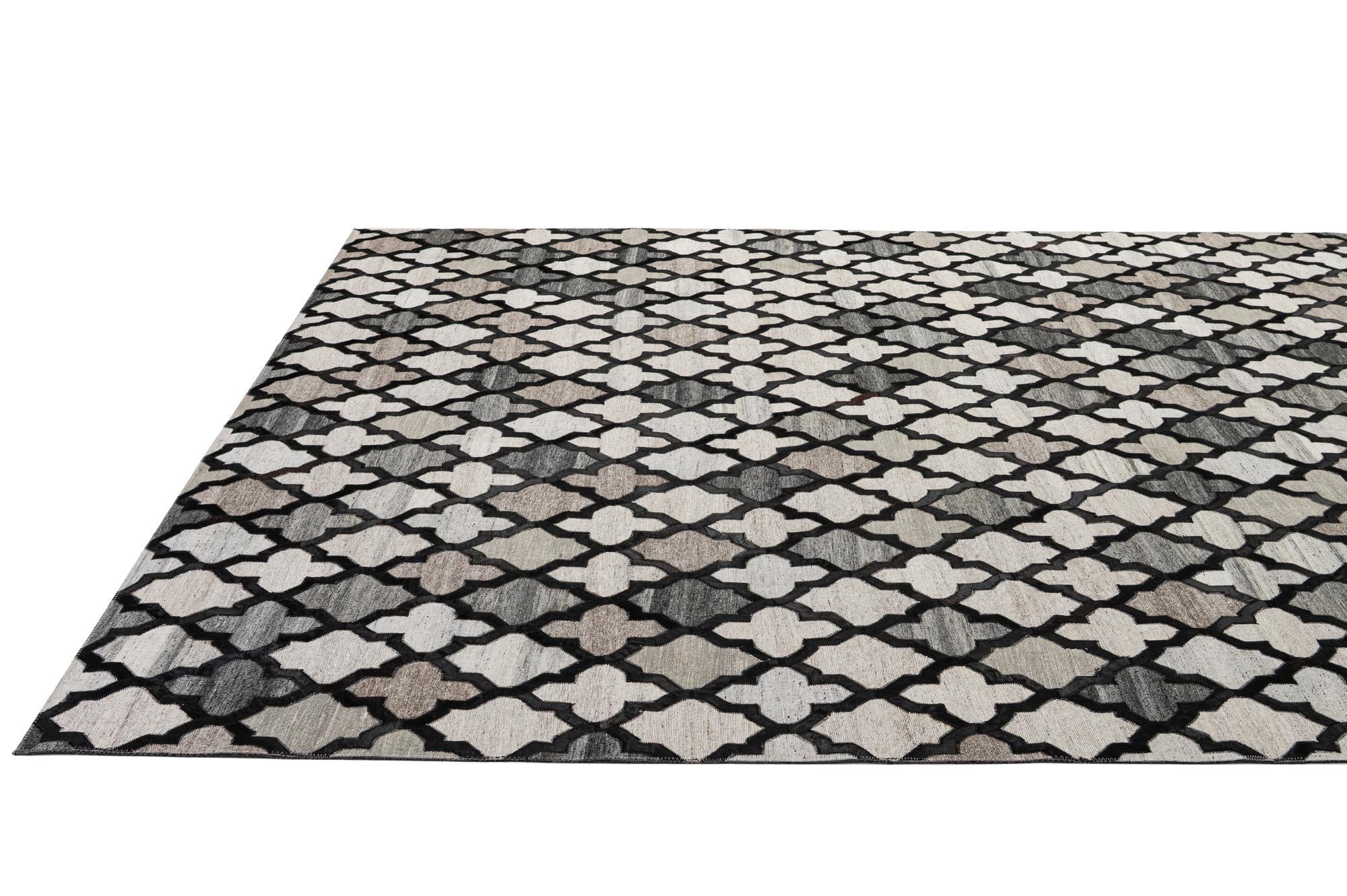 8' 1 x 9' 10 Cowhide - Patchwork Rug