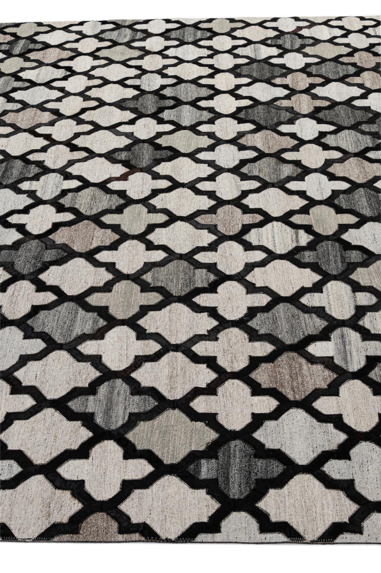 8' 1 x 9' 10 Cowhide - Patchwork Rug