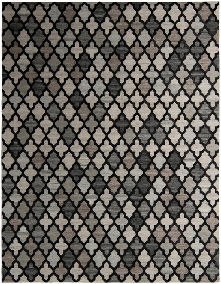 Detail image of 8' 1 x 9' 10 Cowhide - Patchwork Rug