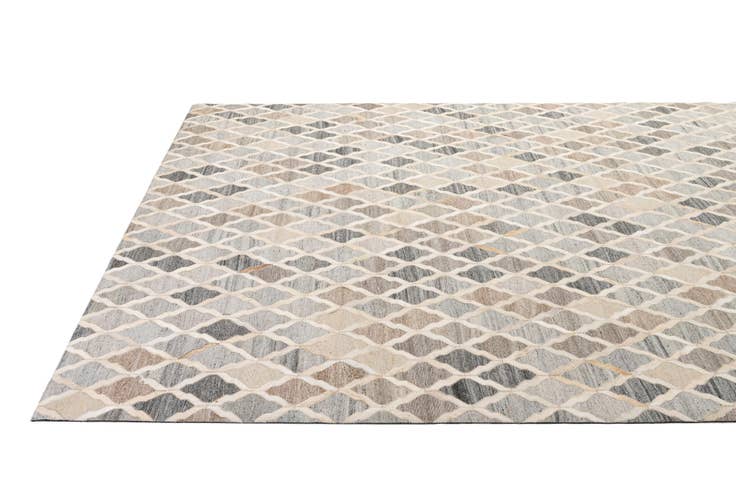 Detail image of 8' 1 x 9' 10 Cowhide - Patchwork Rug