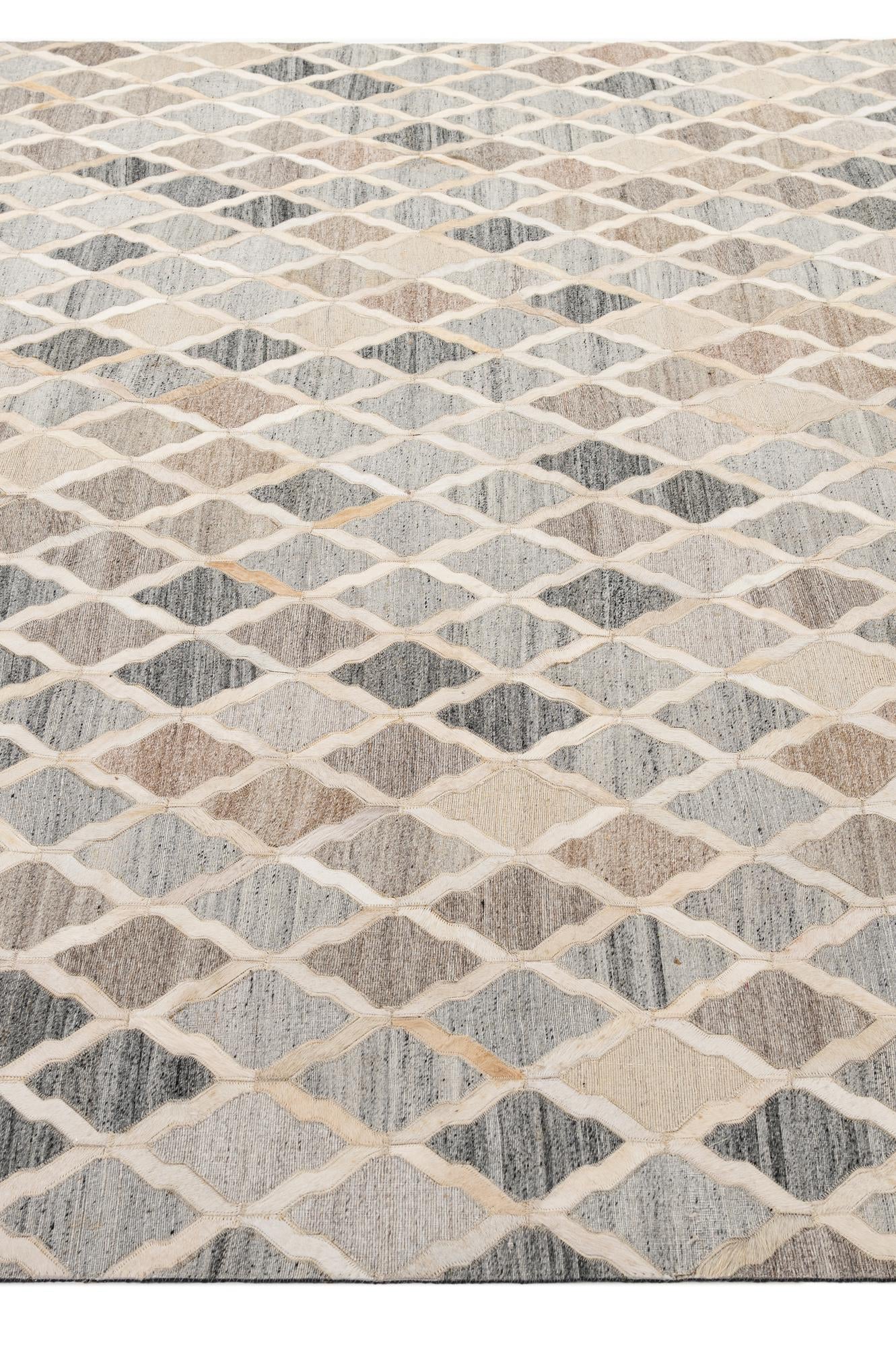 8' 1 x 9' 10 Cowhide - Patchwork Rug