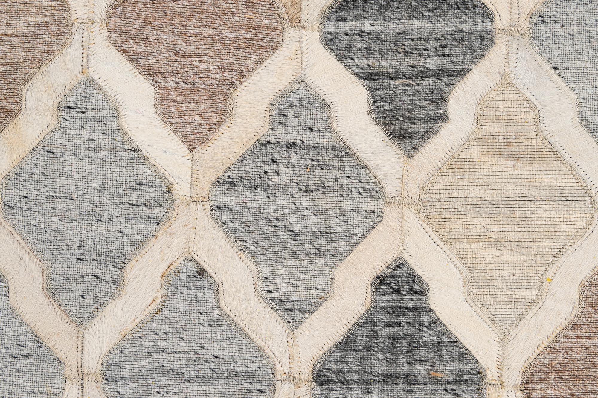 8' 1 x 9' 10 Cowhide - Patchwork Rug