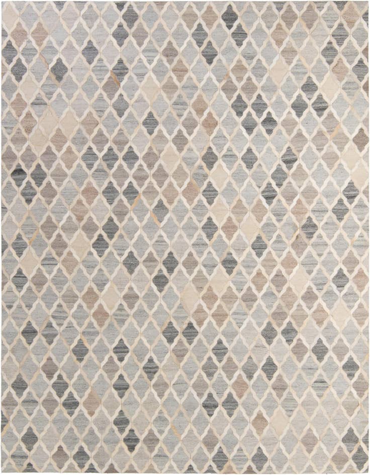 Detail image of 8' 1 x 9' 10 Cowhide - Patchwork Rug