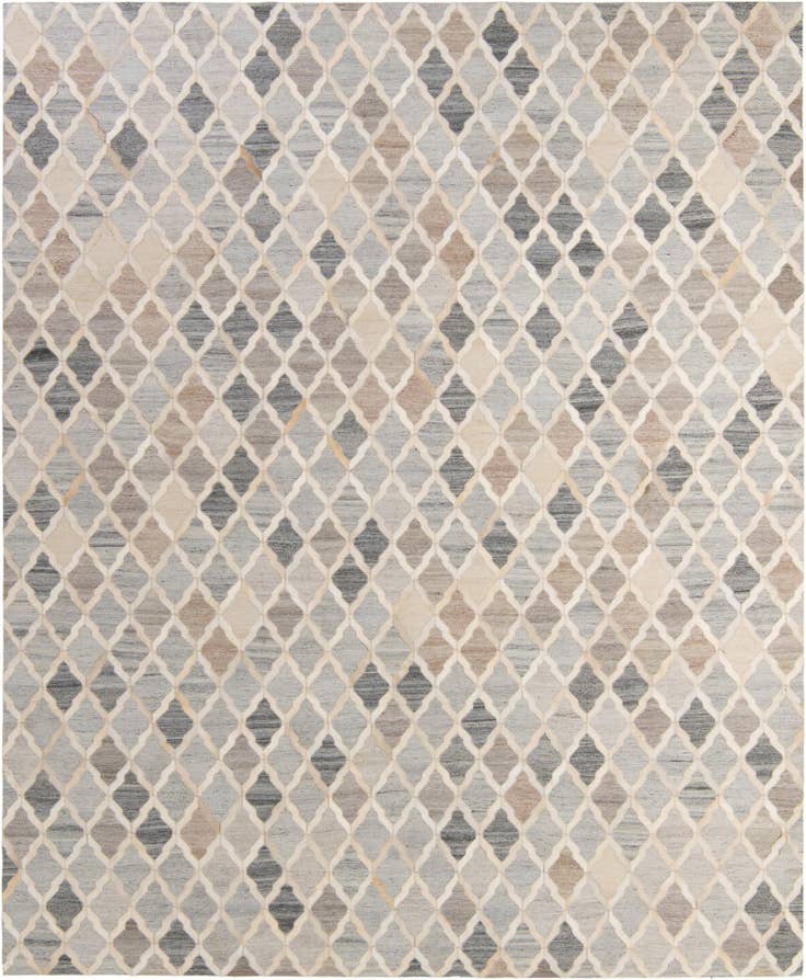 Detail image of 8' 1 x 9' 10 Cowhide - Patchwork Rug
