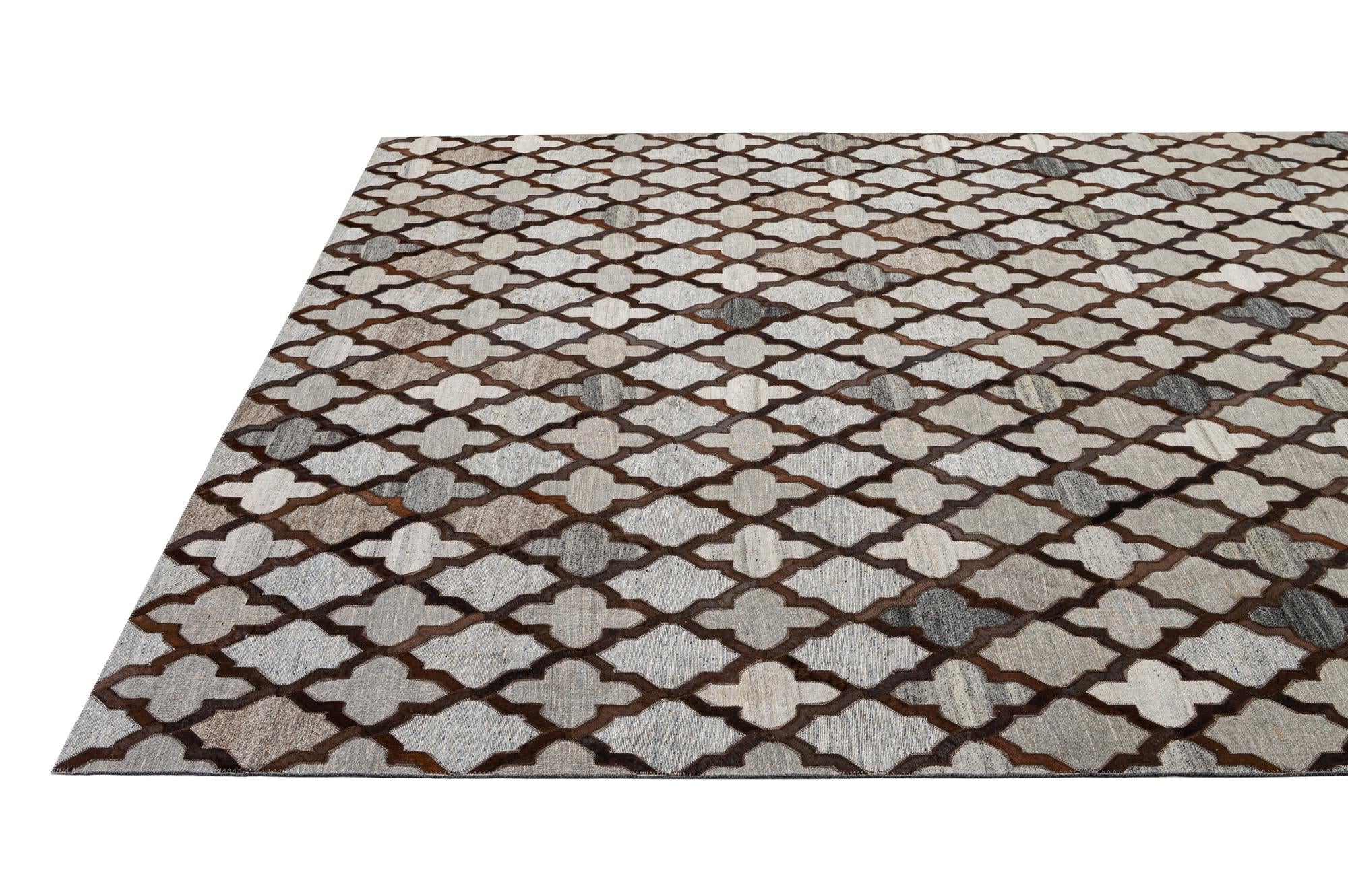8' 1 x 9' 11 Cowhide - Patchwork Rug