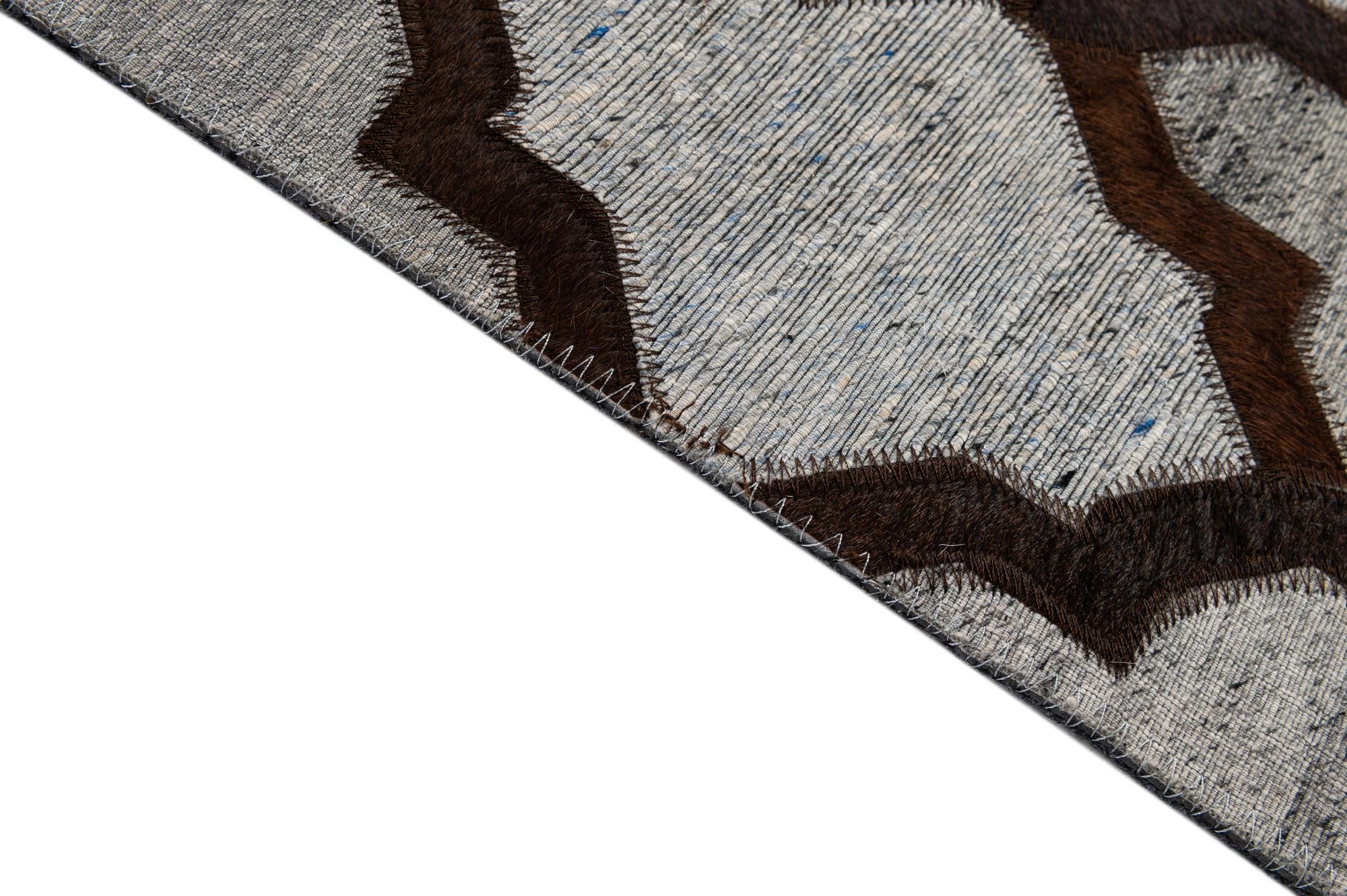 8' 1 x 9' 11 Cowhide - Patchwork Rug
