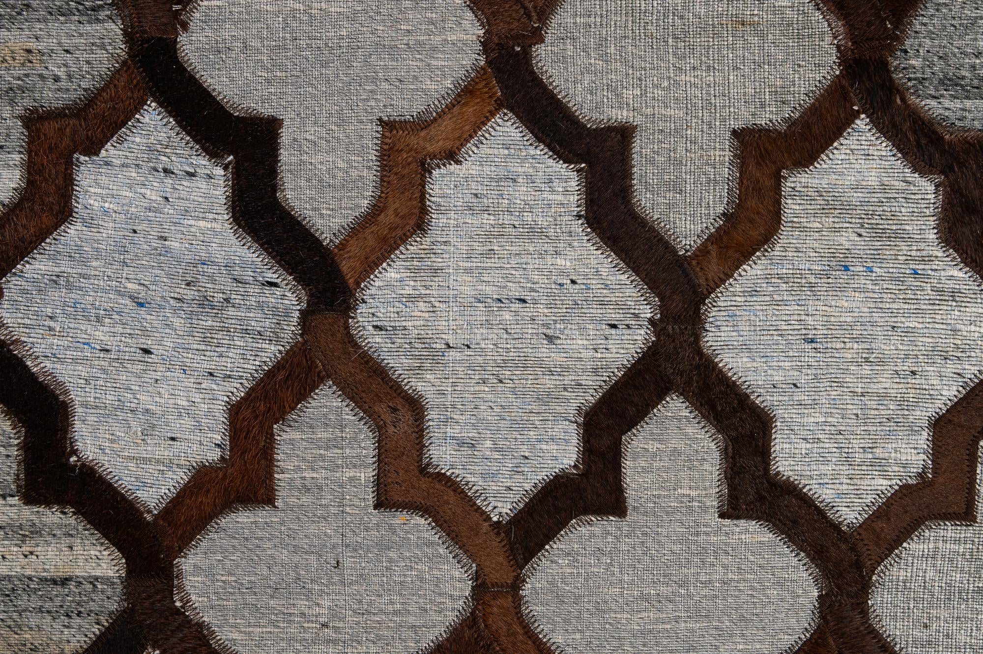 8' 1 x 9' 11 Cowhide - Patchwork Rug