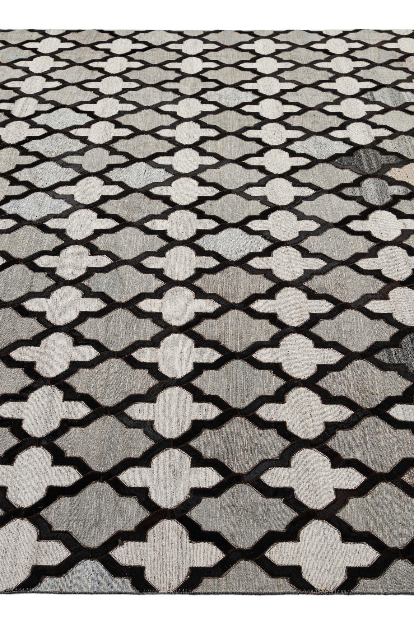 8' 1 x 9' 11 Cowhide - Patchwork Rug