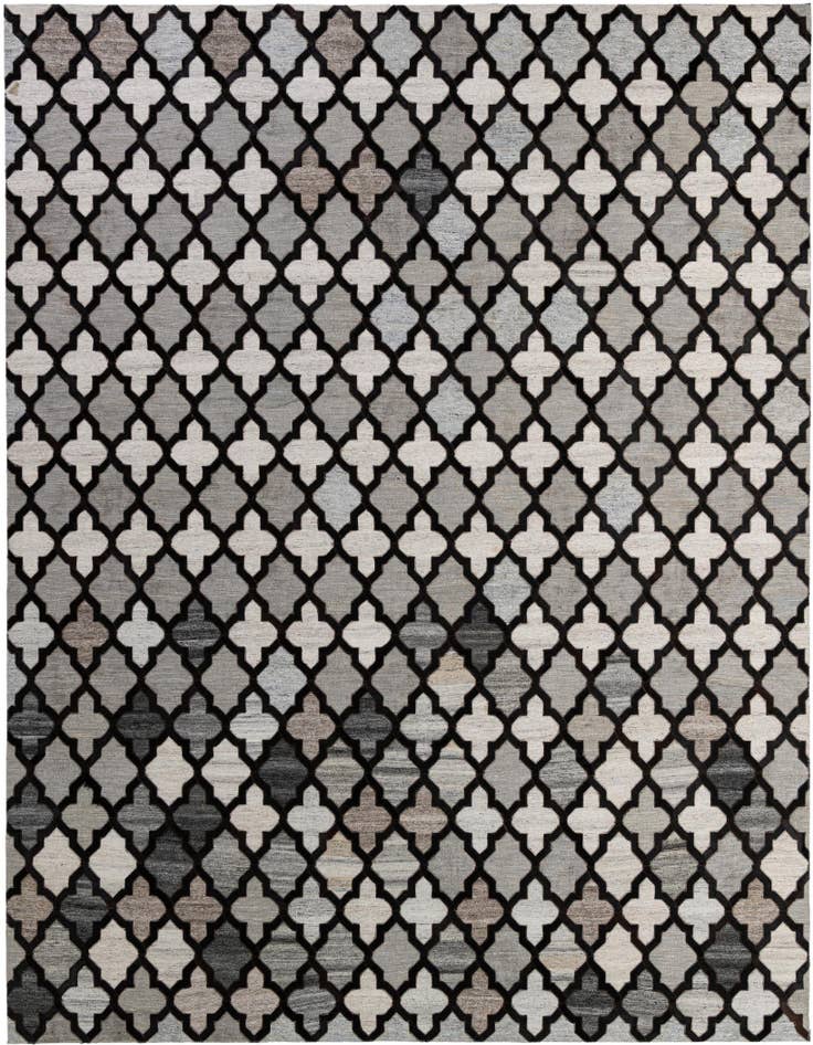 Detail image of 8' 1 x 9' 11 Cowhide - Patchwork Rug
