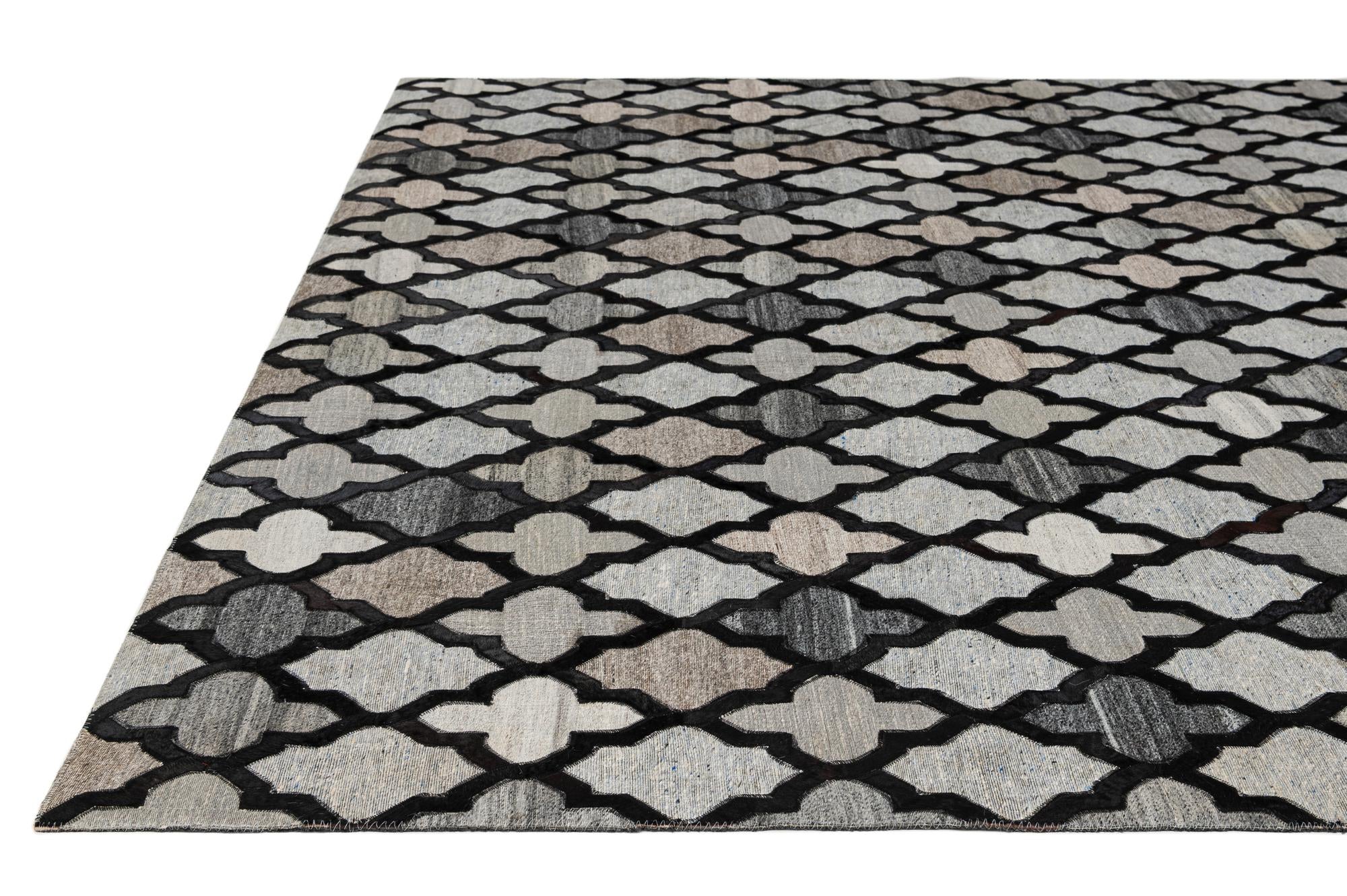8' 1 x 9' 11 Cowhide - Patchwork Rug