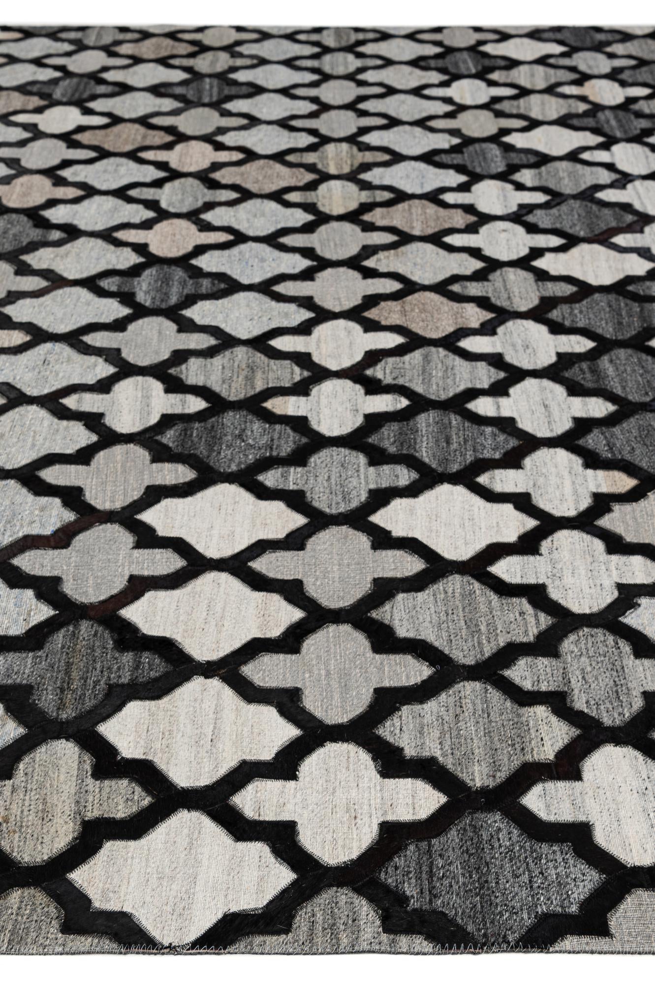 8' 1 x 9' 11 Cowhide - Patchwork Rug