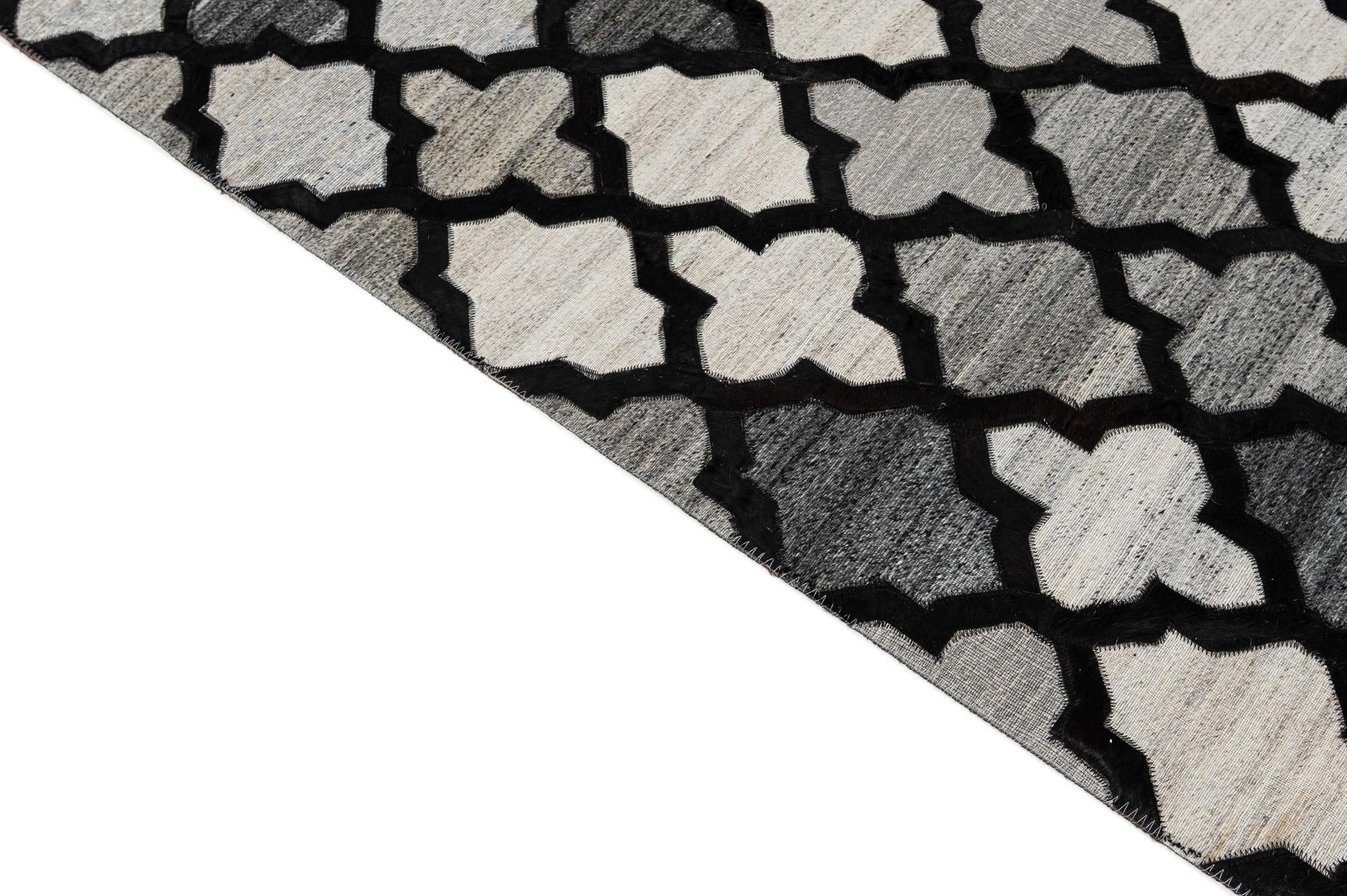 8' 1 x 9' 11 Cowhide - Patchwork Rug