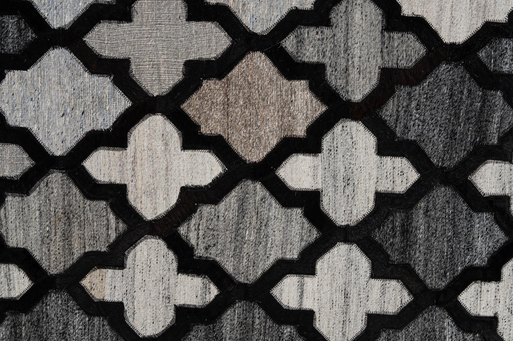 8' 1 x 9' 11 Cowhide - Patchwork Rug