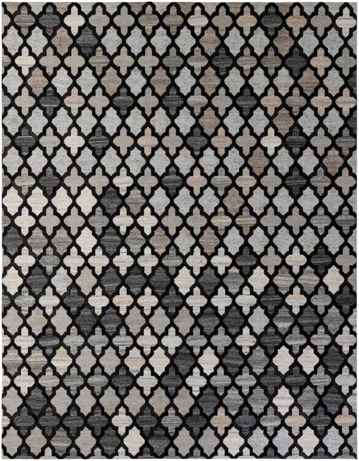 Detail image of 8' 1 x 9' 11 Cowhide - Patchwork Rug