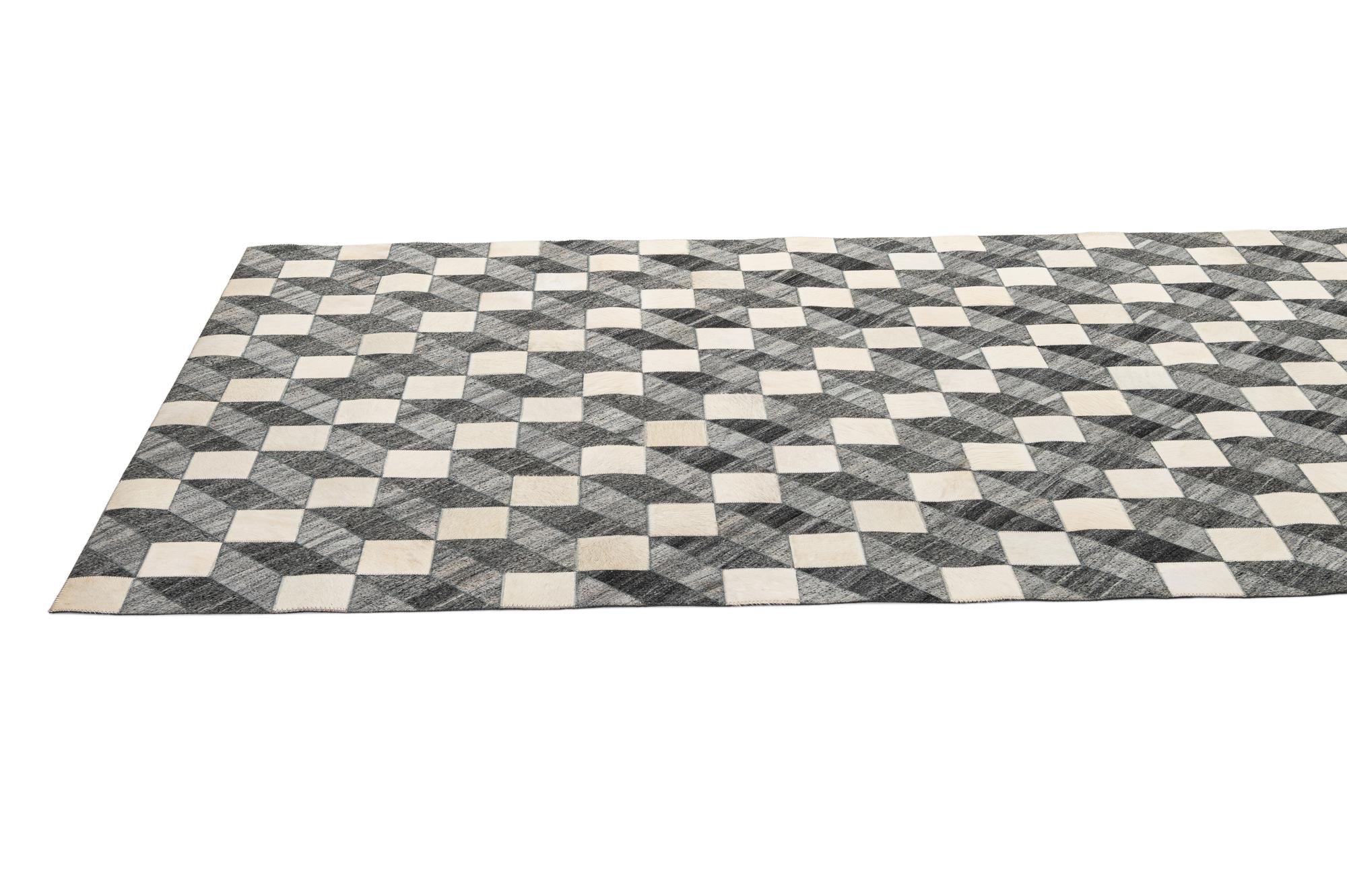 4' 11 x 7' 9 Cowhide - Patchwork Rug