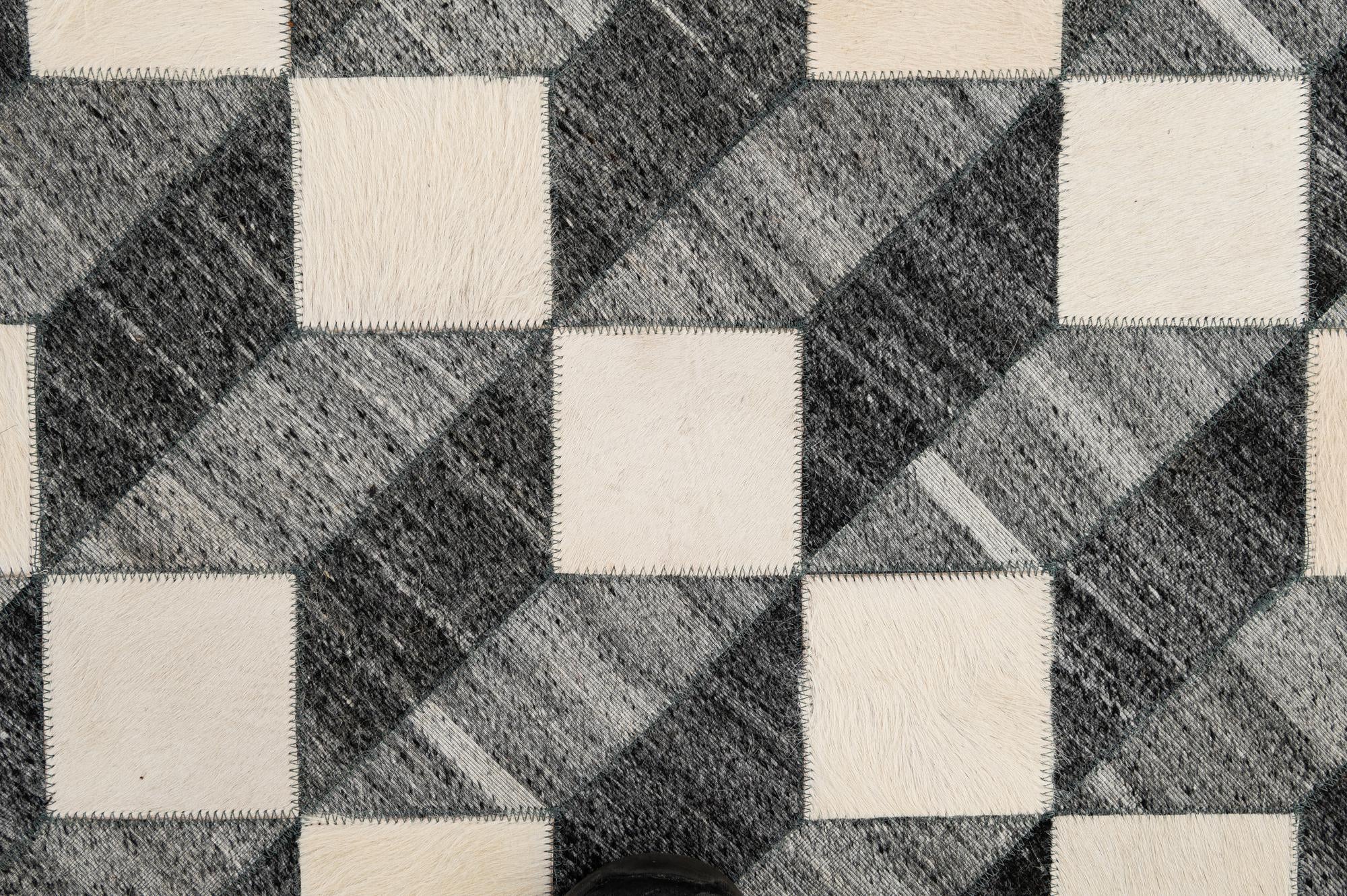 4' 11 x 7' 9 Cowhide - Patchwork Rug