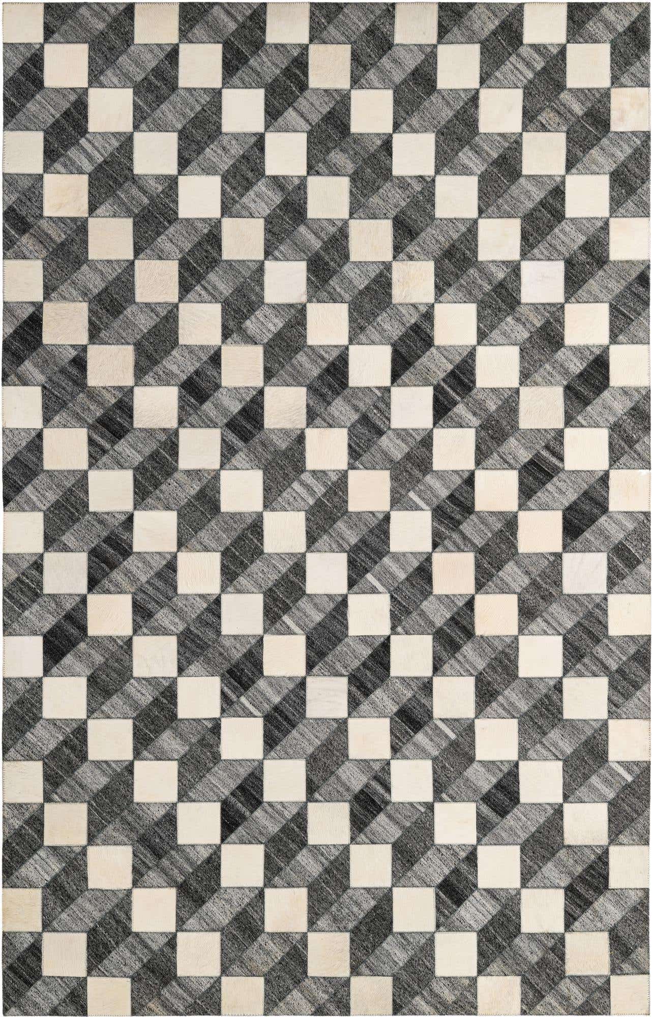 4' 11 x 7' 9 Cowhide - Patchwork Rug