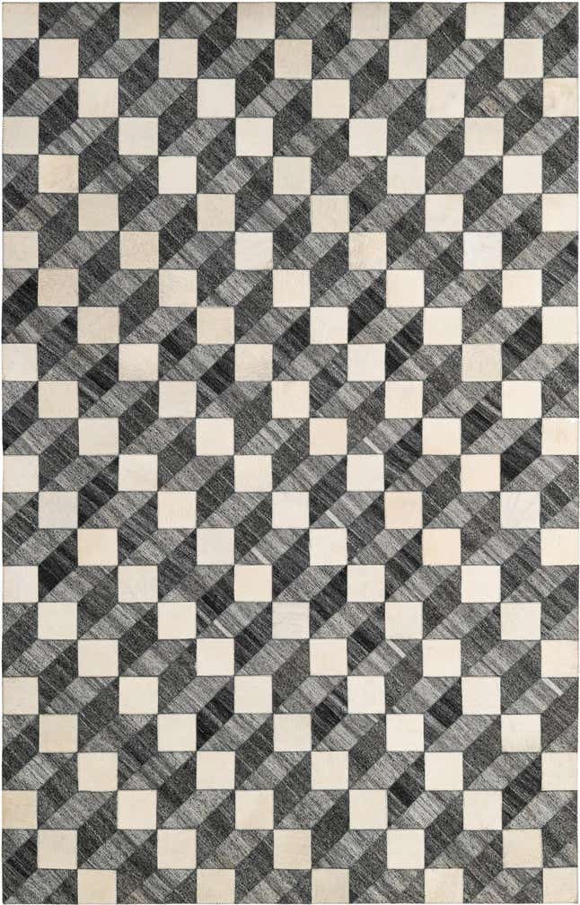 4' 11 x 7' 9 Cowhide - Patchwork Rug