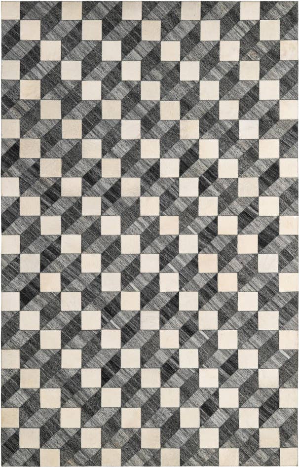 Detail image of 4' 11 x 7' 9 Cowhide - Patchwork Rug