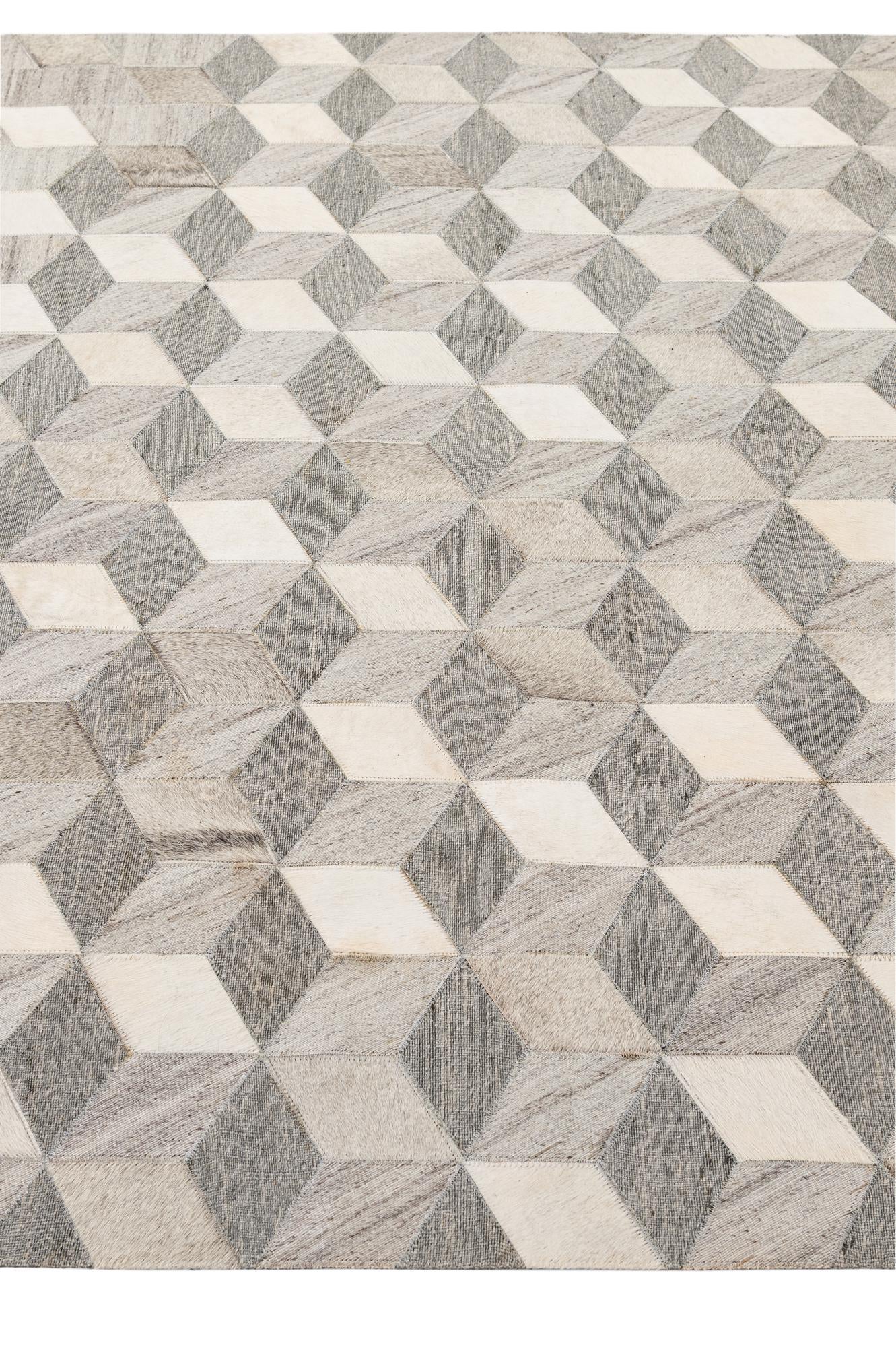 5' x 8' 1 Cowhide - Patchwork Rug
