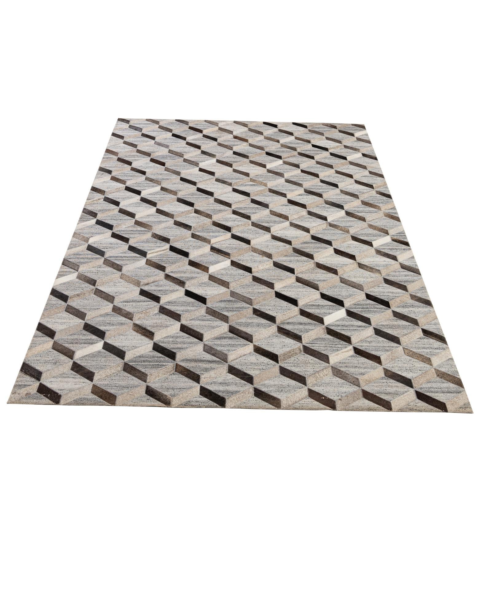 5' 1 x 8' 2 Cowhide - Patchwork Rug