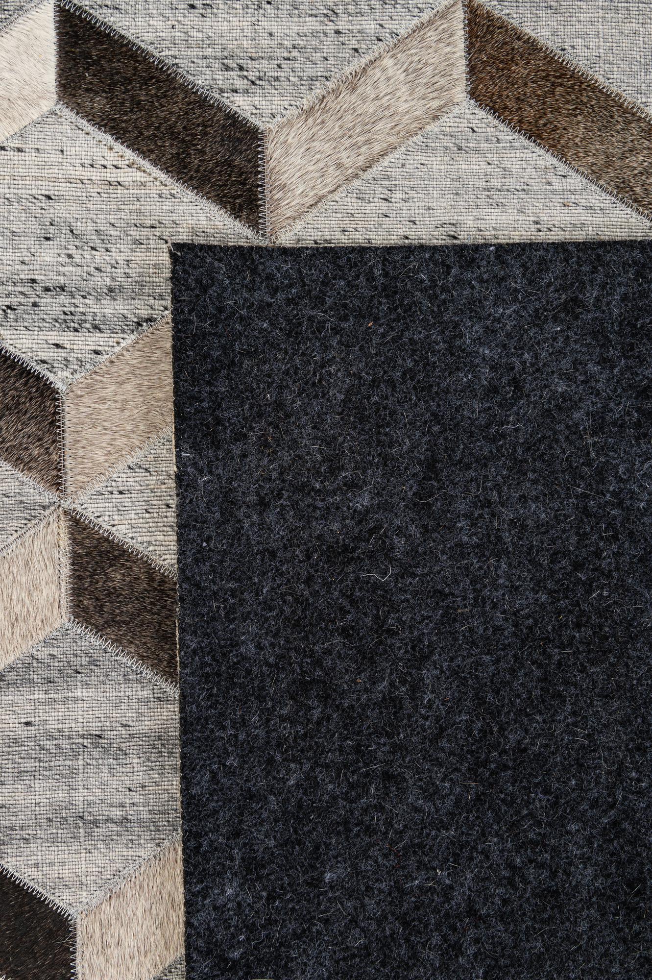 5' 1 x 8' 2 Cowhide - Patchwork Rug