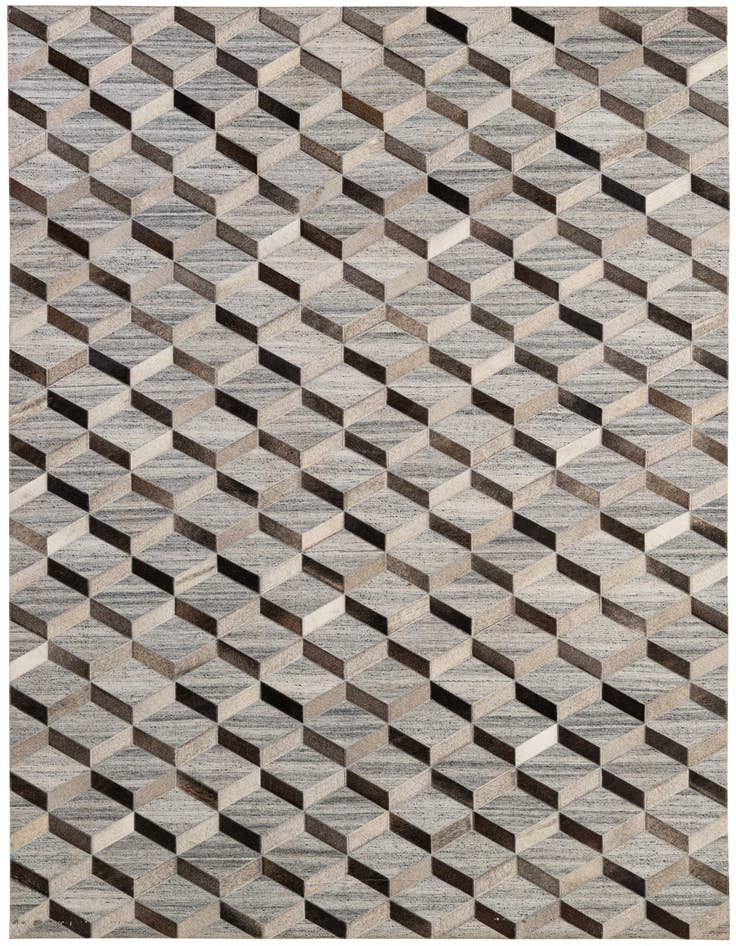 Detail image of 5' 1 x 8' 2 Cowhide - Patchwork Rug