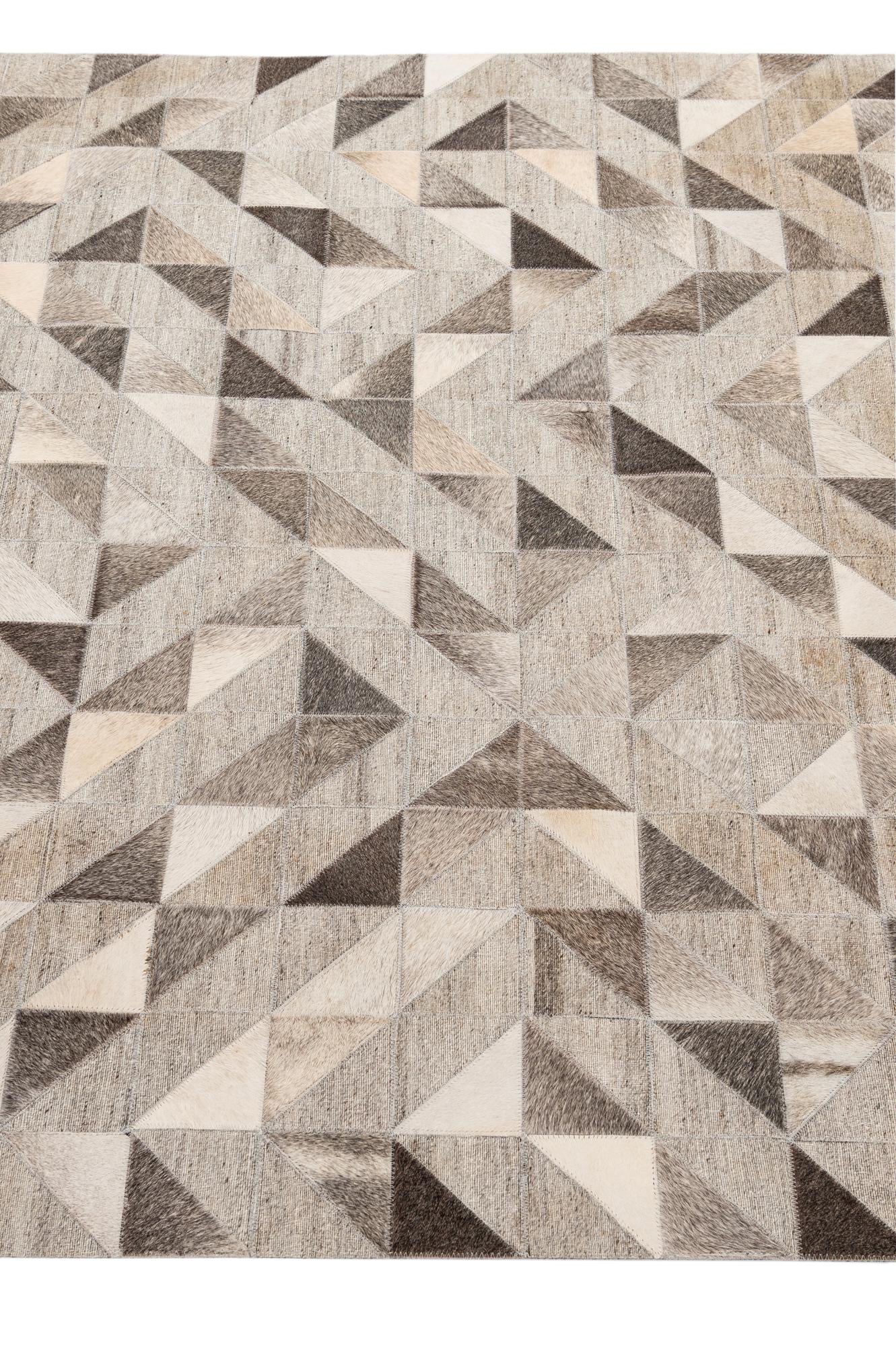 4' 10 x 7' 8 Cowhide - Patchwork Rug