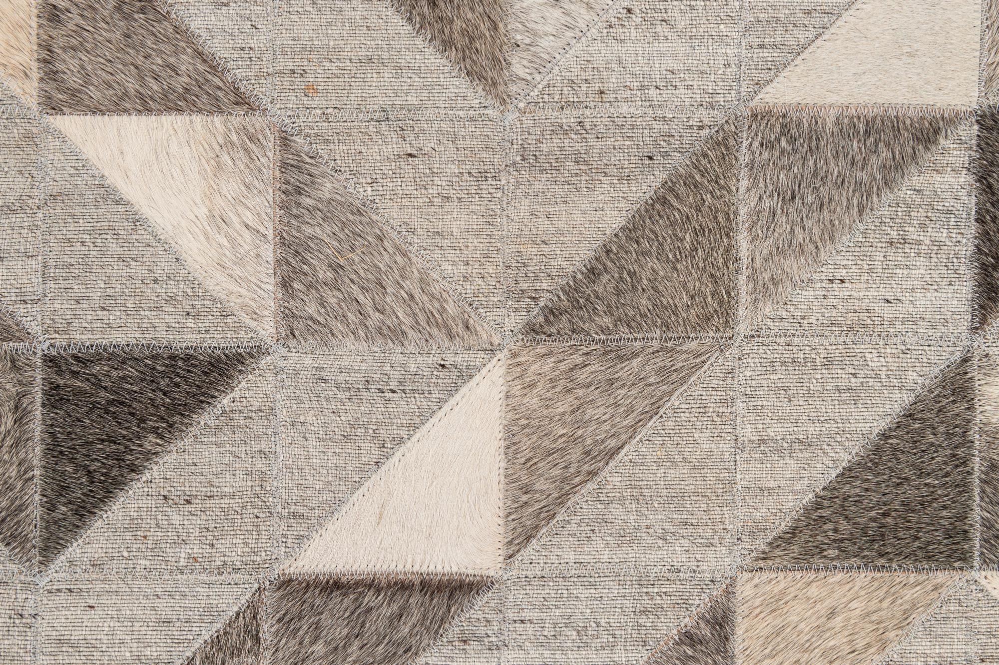 4' 10 x 7' 8 Cowhide - Patchwork Rug